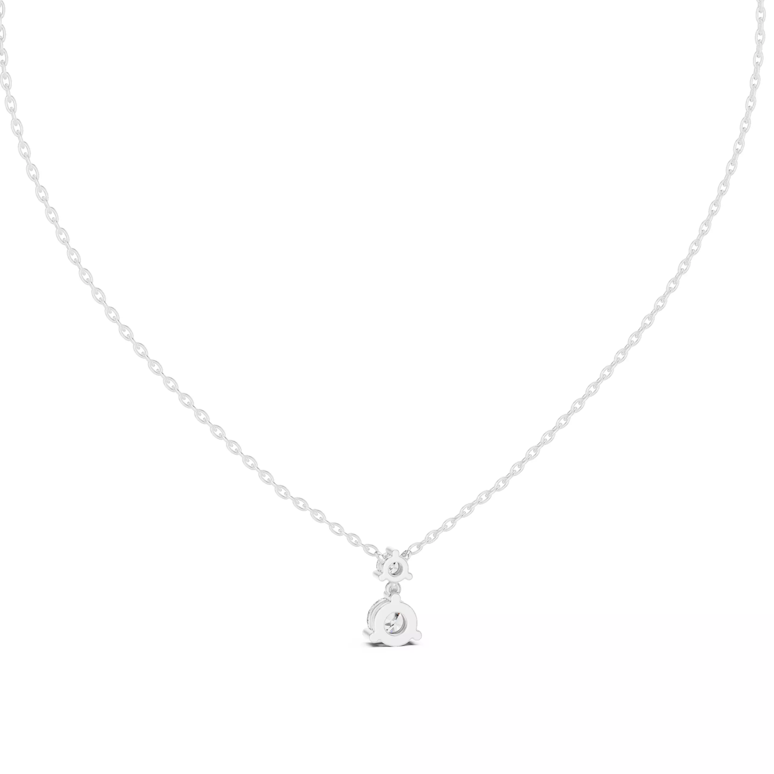 Round Bi Diamond Solitaire Pendant 3dm stl renders Animation 3D print model_9