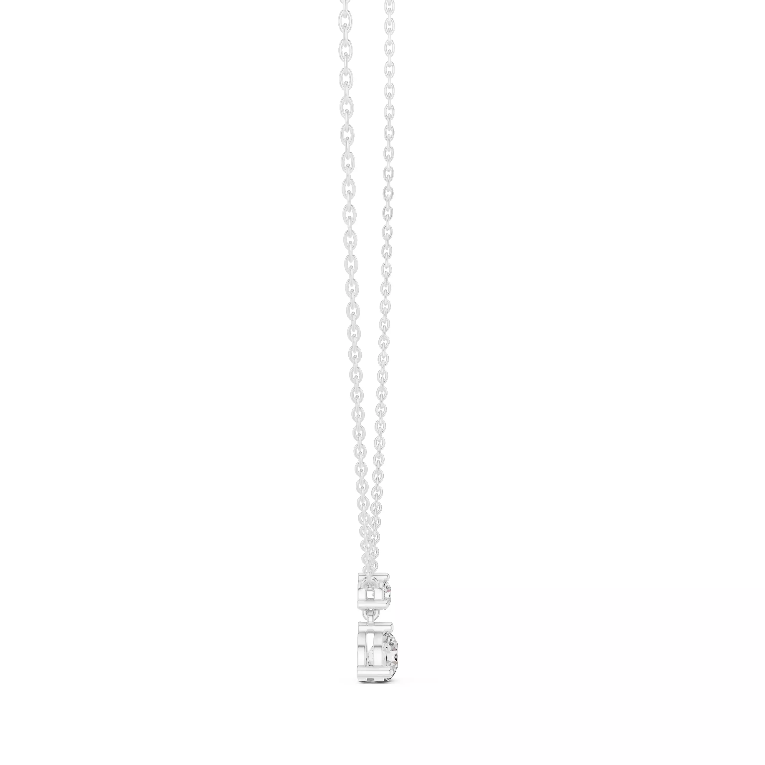 Round Bi Diamond Solitaire Pendant 3dm stl renders Animation 3D print model_8