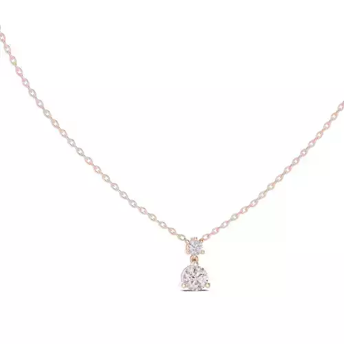 Round Bi Diamond Solitaire Pendant 3dm stl renders Animation