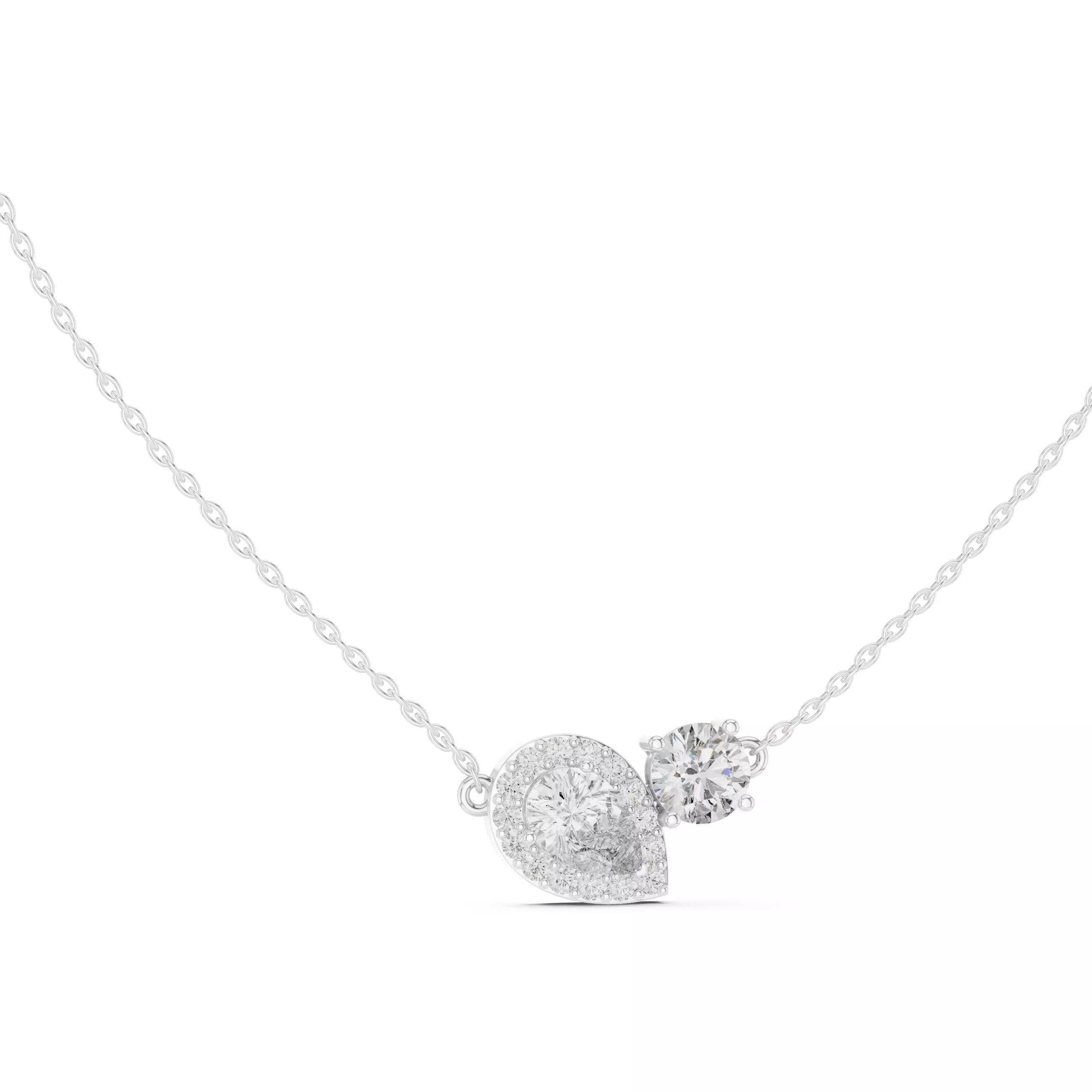 His- Her Solitaire Pendant 3dm stl renders Animation Videos 3D print model_6