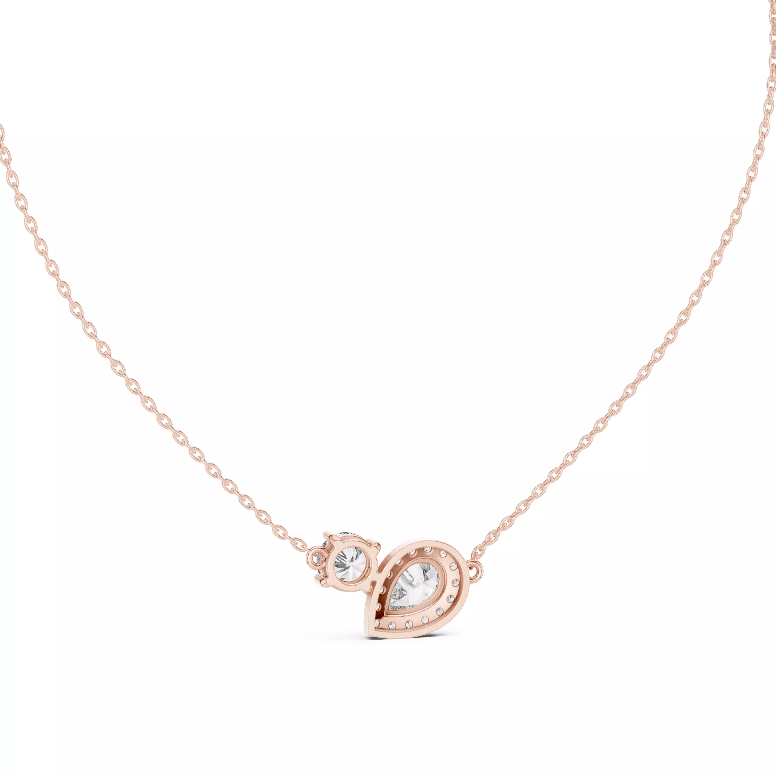 His- Her Solitaire Pendant 3dm stl renders Animation Videos 3D print model_5