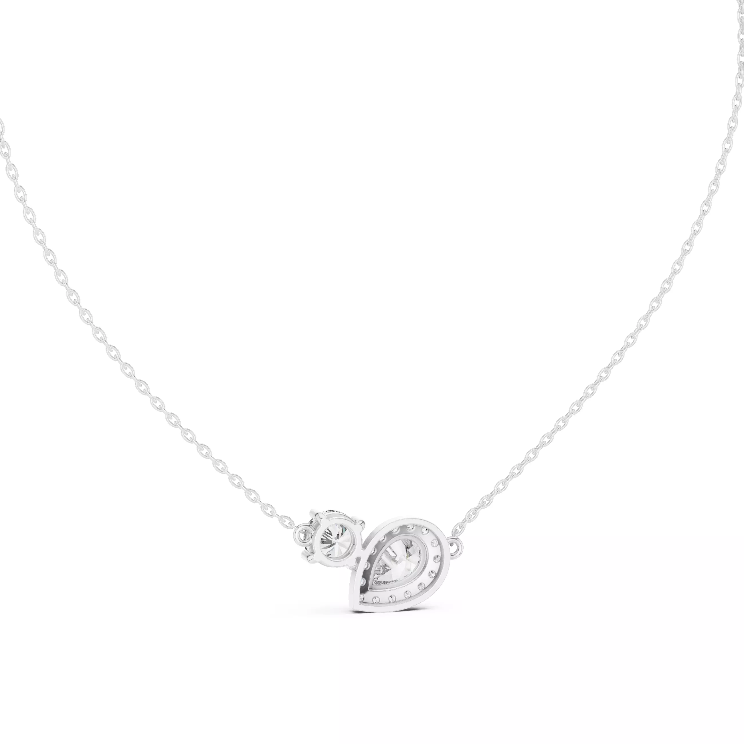 His- Her Solitaire Pendant 3dm stl renders Animation Videos 3D print model_9