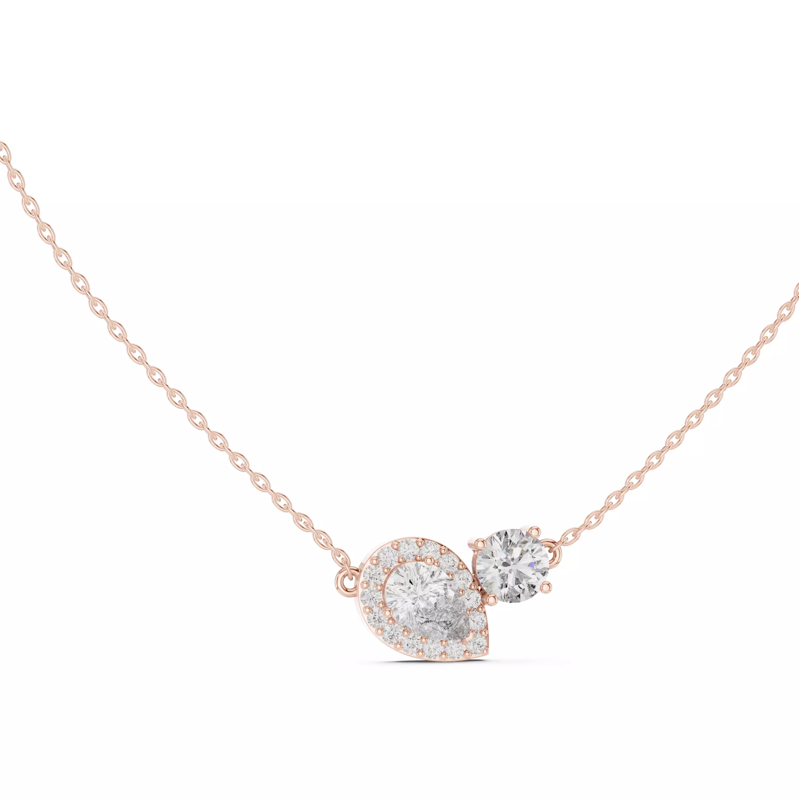 His- Her Solitaire Pendant 3dm stl renders Animation Videos 3D print model_0