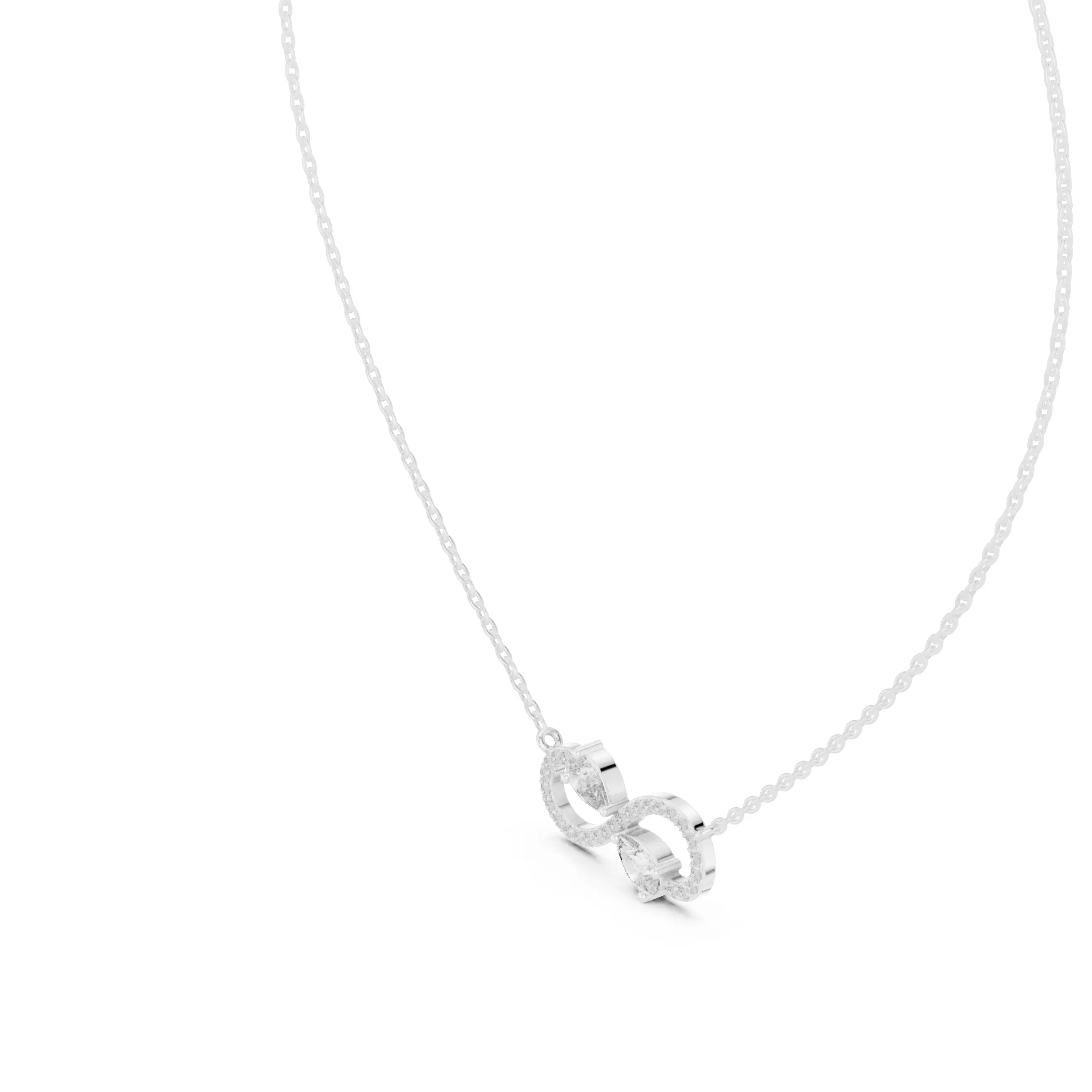 Dual Snake Pear Solitaire Pendant 3dm stl renders Animation 3D print model_7