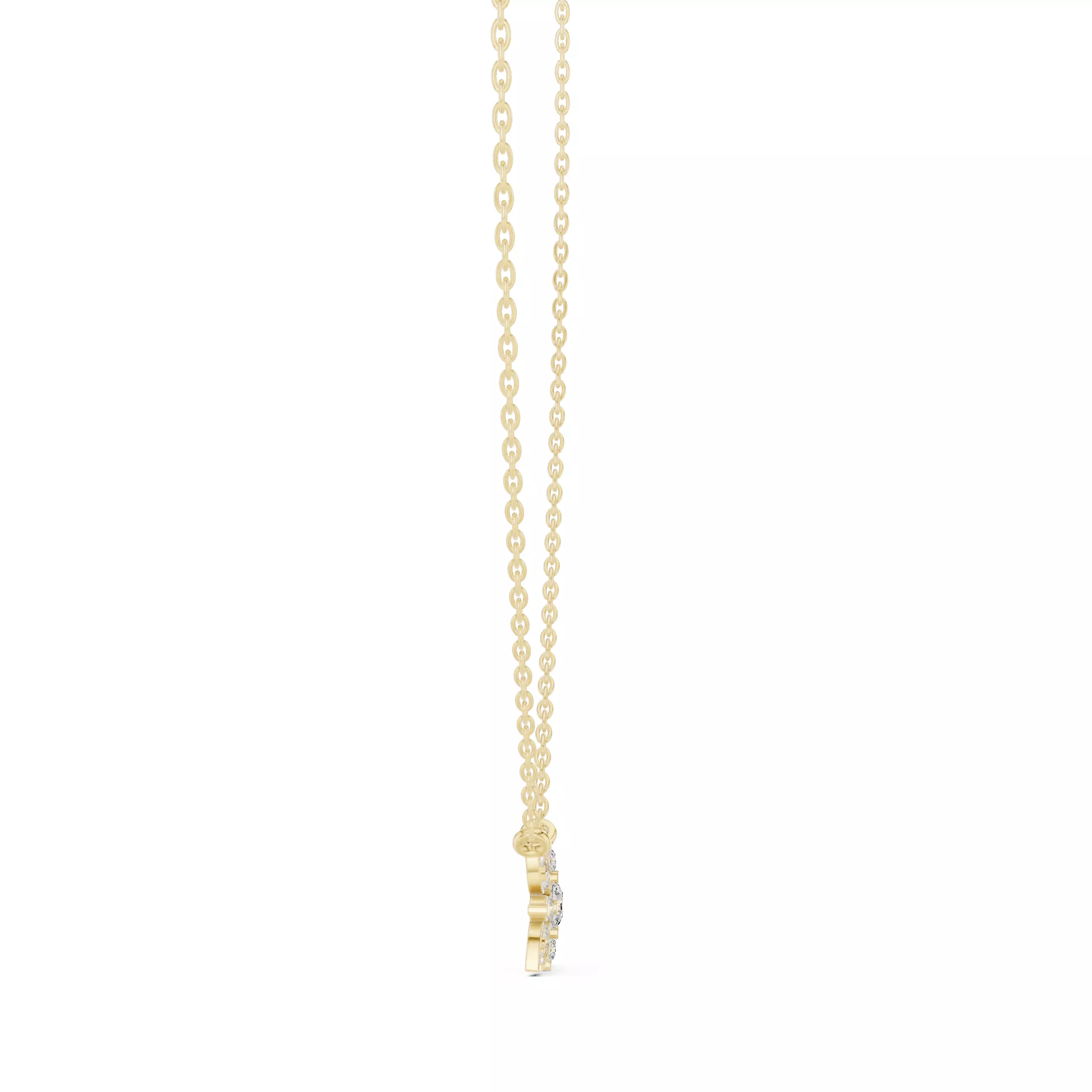 Round Flower Solitaire Pendant 3dm stl renders Animation Videos 3D print model_12