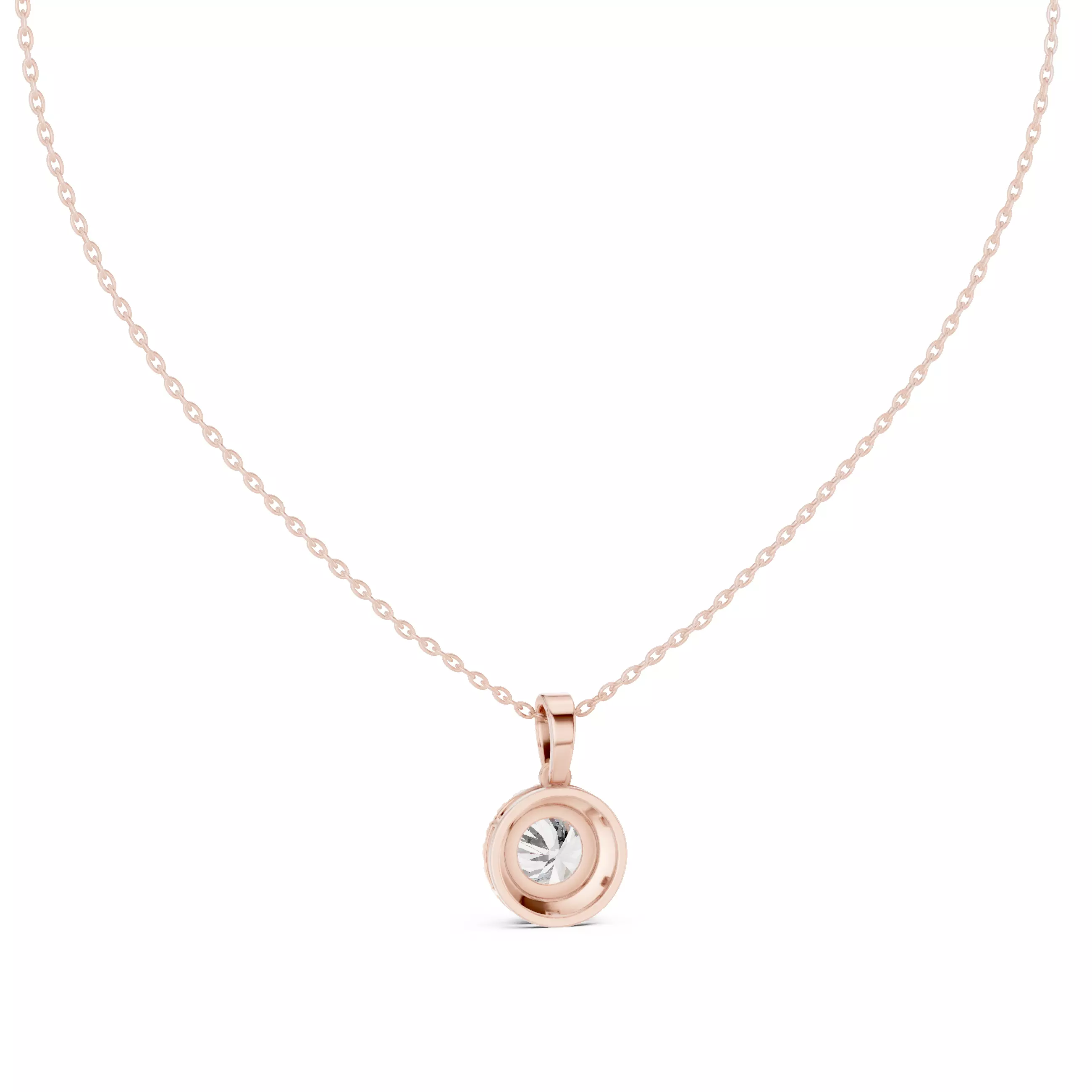 Round Halo Solitaire Pendant 3dm stl renders Animation Videos  3D print model_5