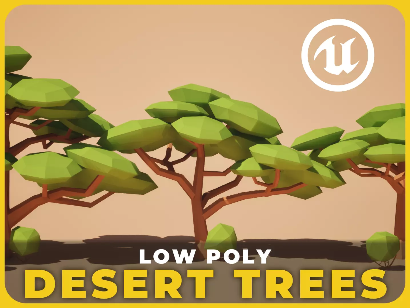 Low Poly Desert Trees - UE5 Low-poly 3D model_0