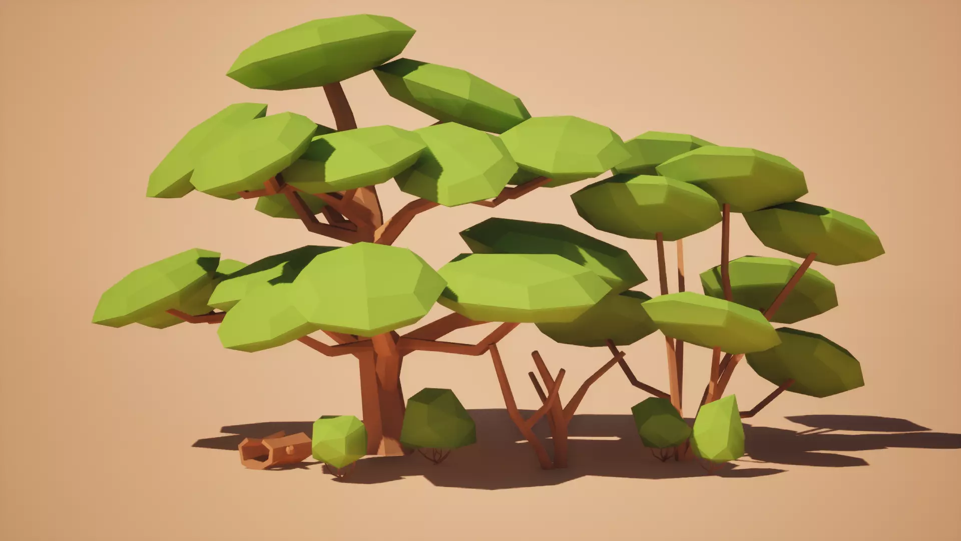Low Poly Desert Trees - UE5 Low-poly 3D model_7