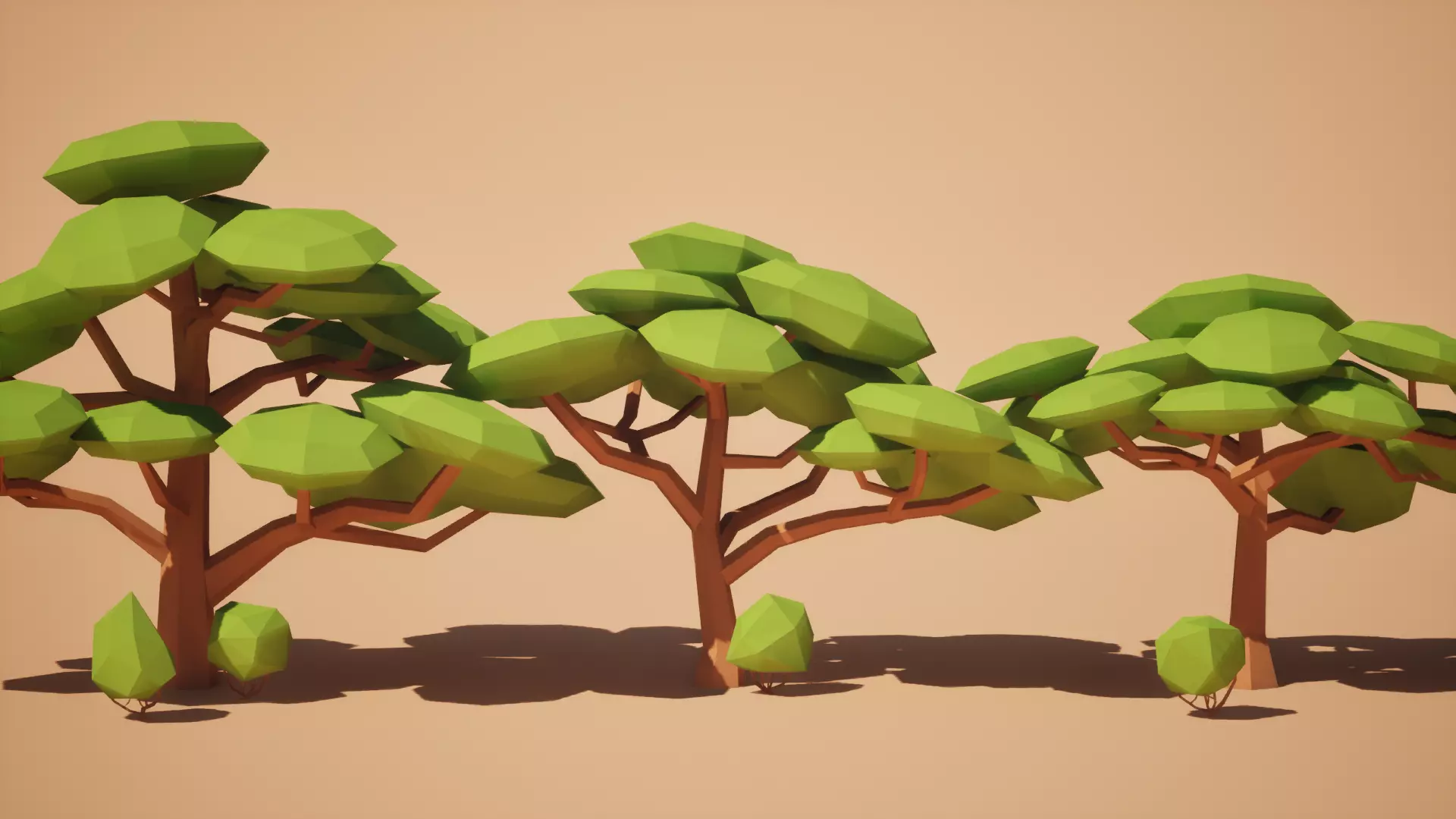 Low Poly Desert Trees - UE5 Low-poly 3D model_3