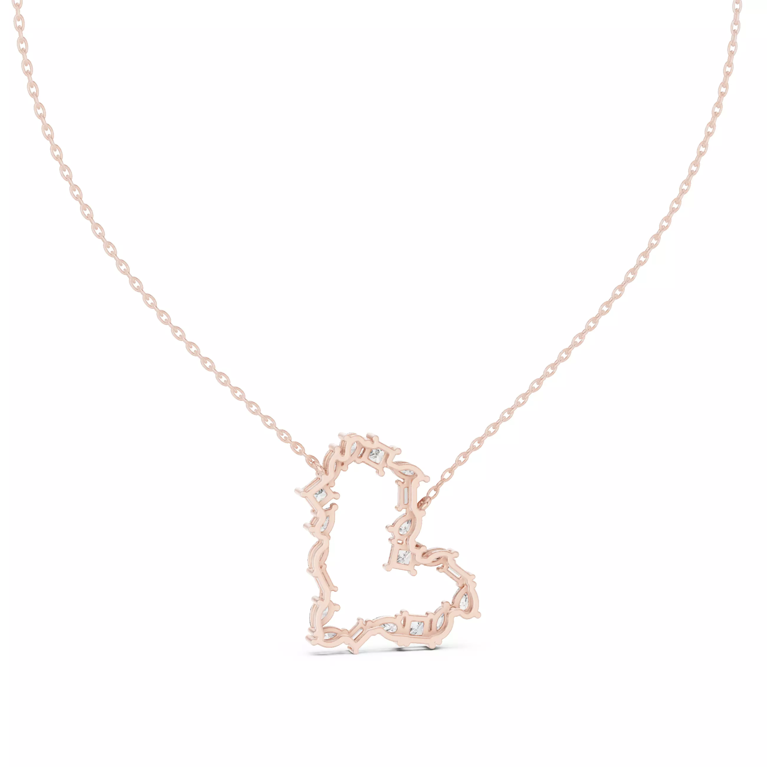 Heart Love Valentine Solitaire Pendant 3dm stl renders Animation 3D print model_5