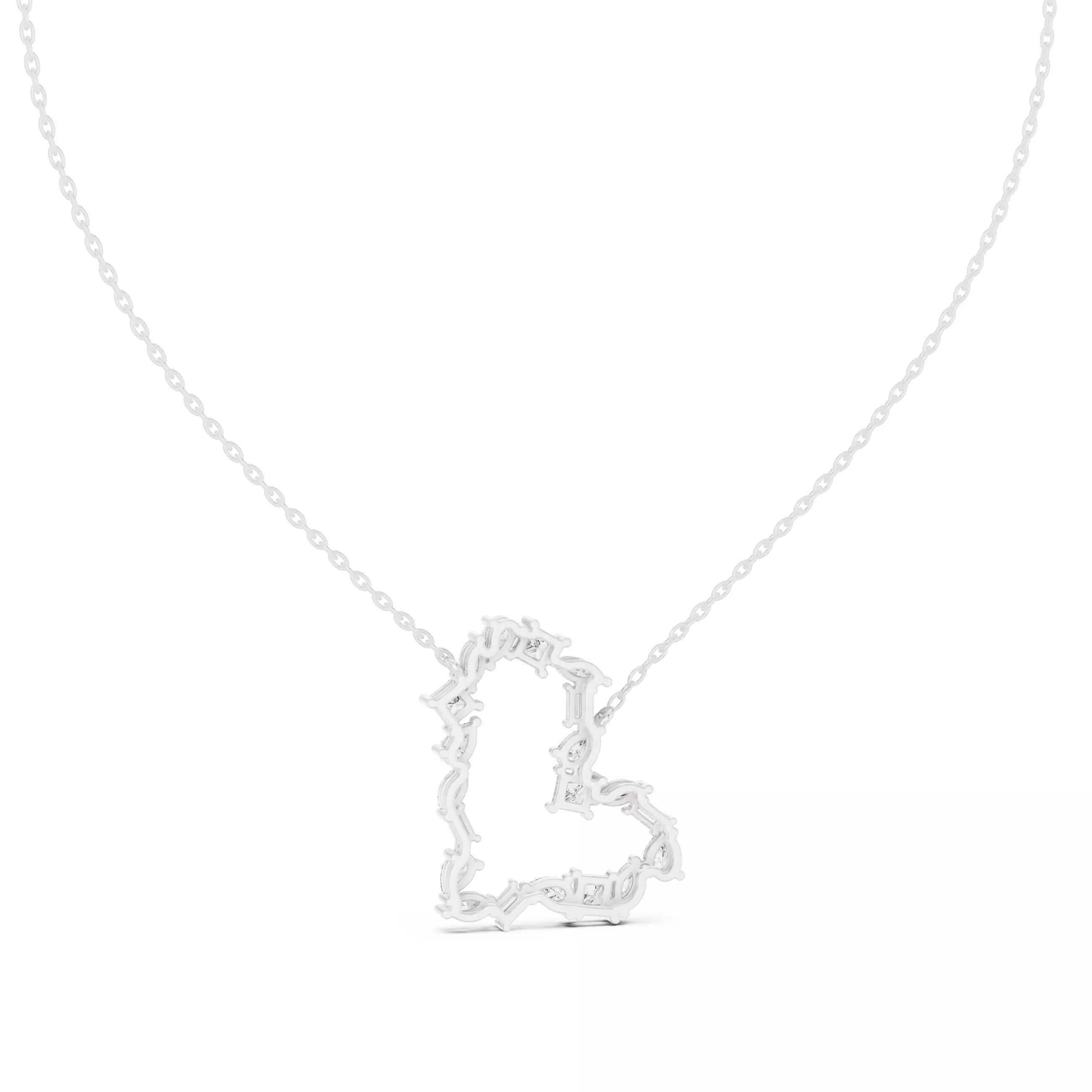 Heart Love Valentine Solitaire Pendant 3dm stl renders Animation 3D print model_9