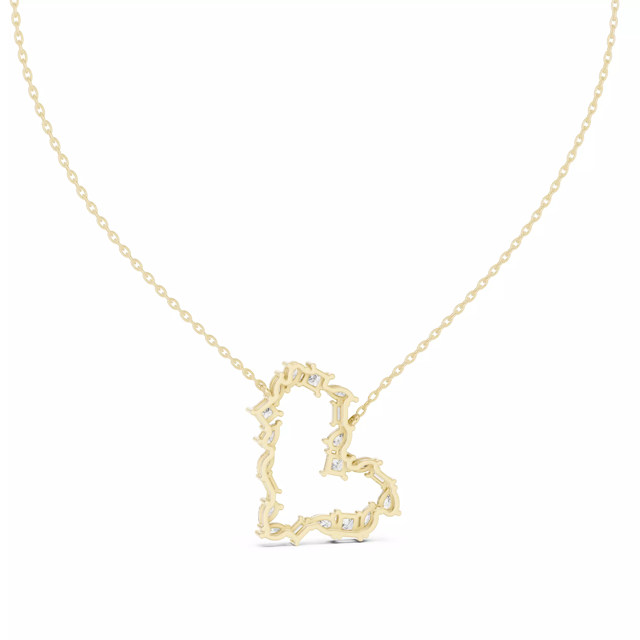 Heart Love Valentine Solitaire Pendant 3dm stl renders Animation 3D print model_13