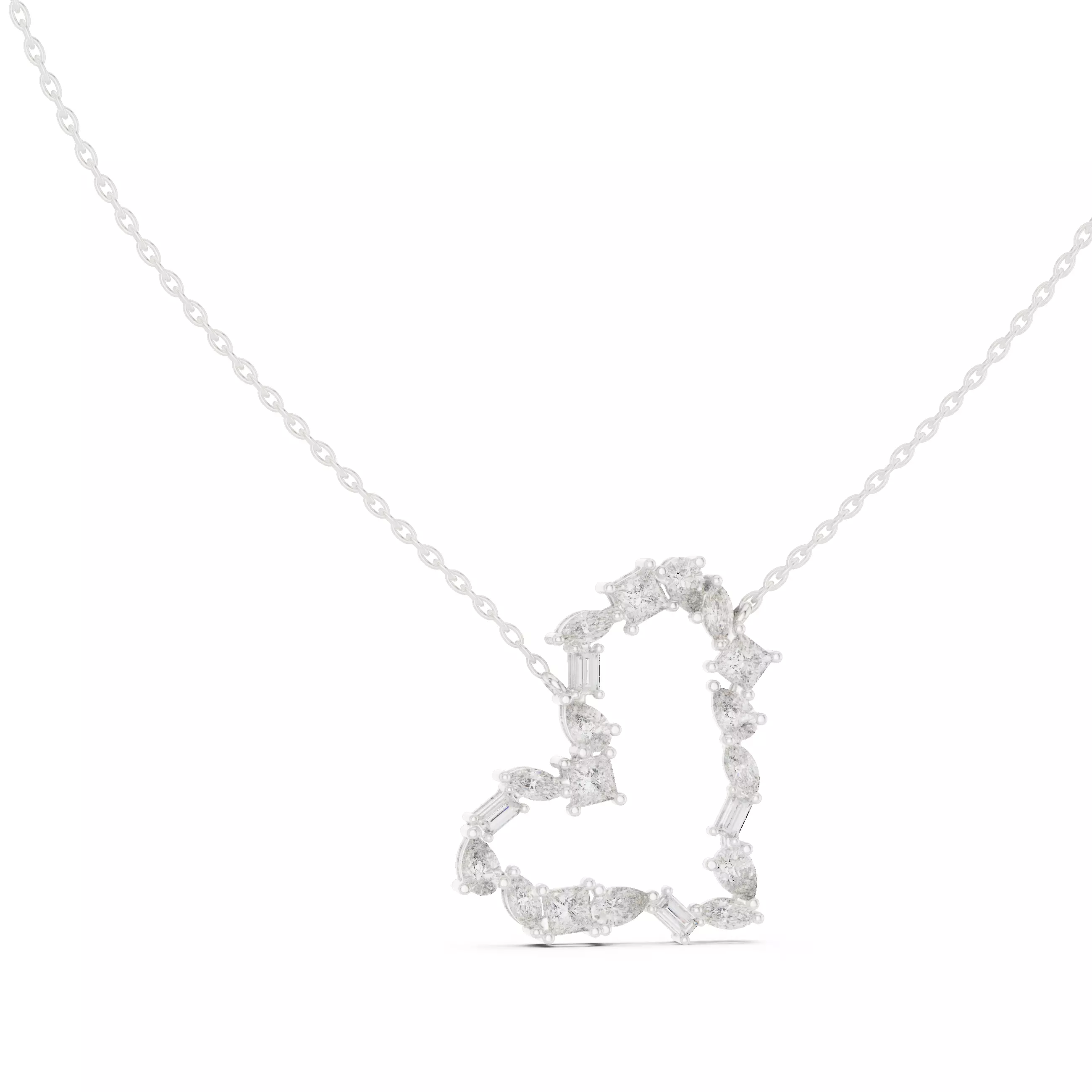 Heart Love Valentine Solitaire Pendant 3dm stl renders Animation 3D print model_6