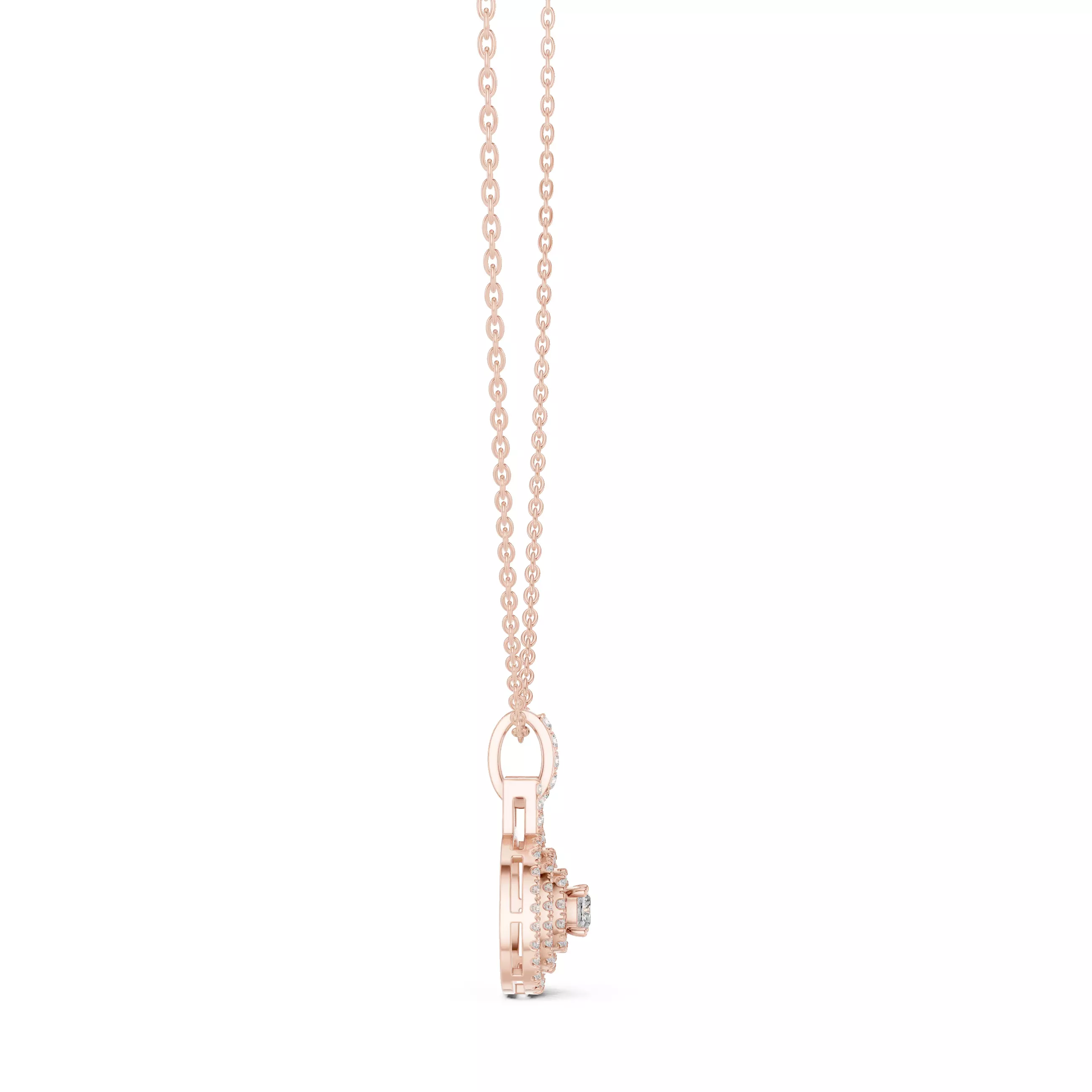 Cushion Square Solitaire Pendant 3dm stl renders Animation Video 3D print model_4