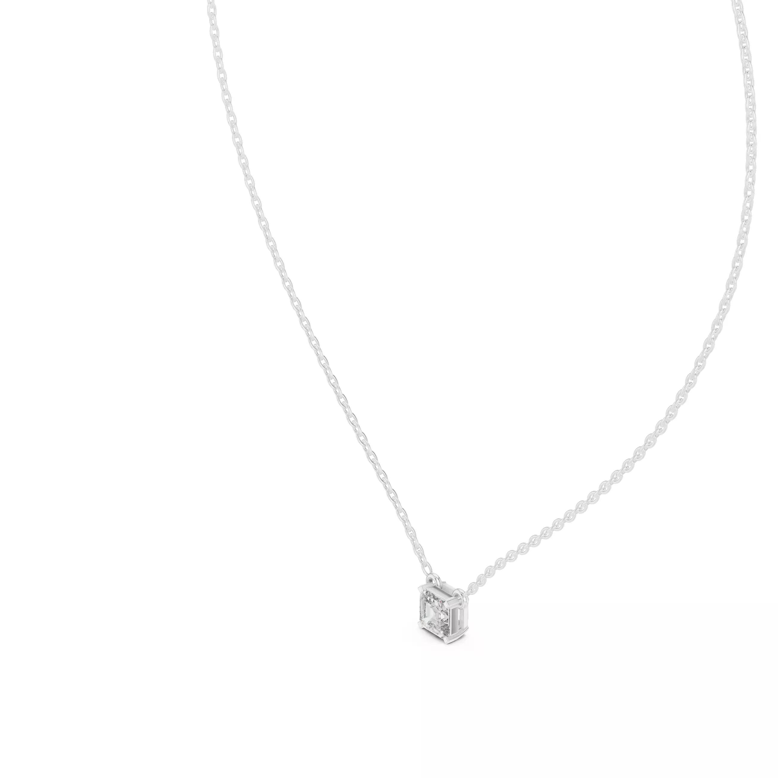 Emerald Solitaire Pendant 3dm stl renders Animation Videos 3D print model_7