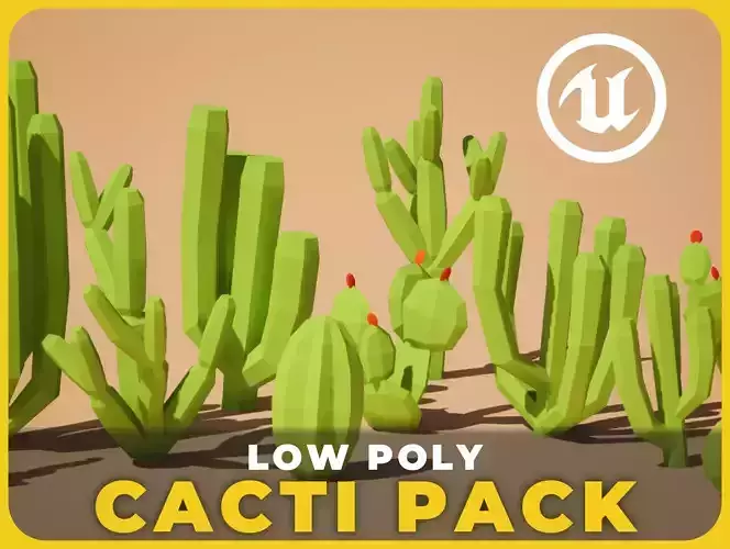 Low Poly Cacti - UE5