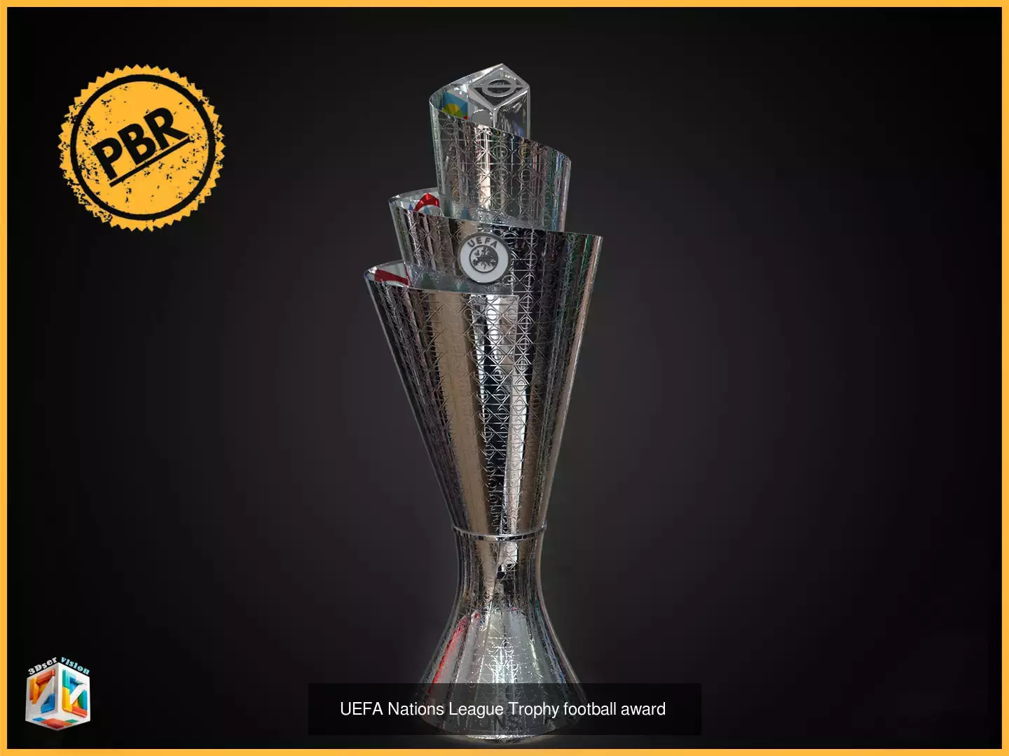 UEFA football trophies bundle 3D Model Collection_12