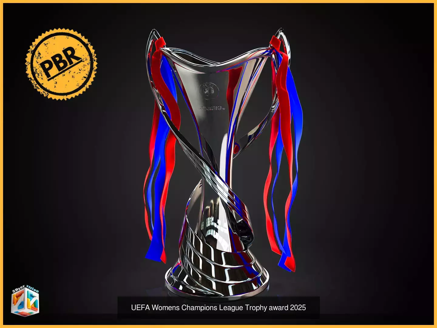 UEFA football trophies bundle 3D Model Collection_13