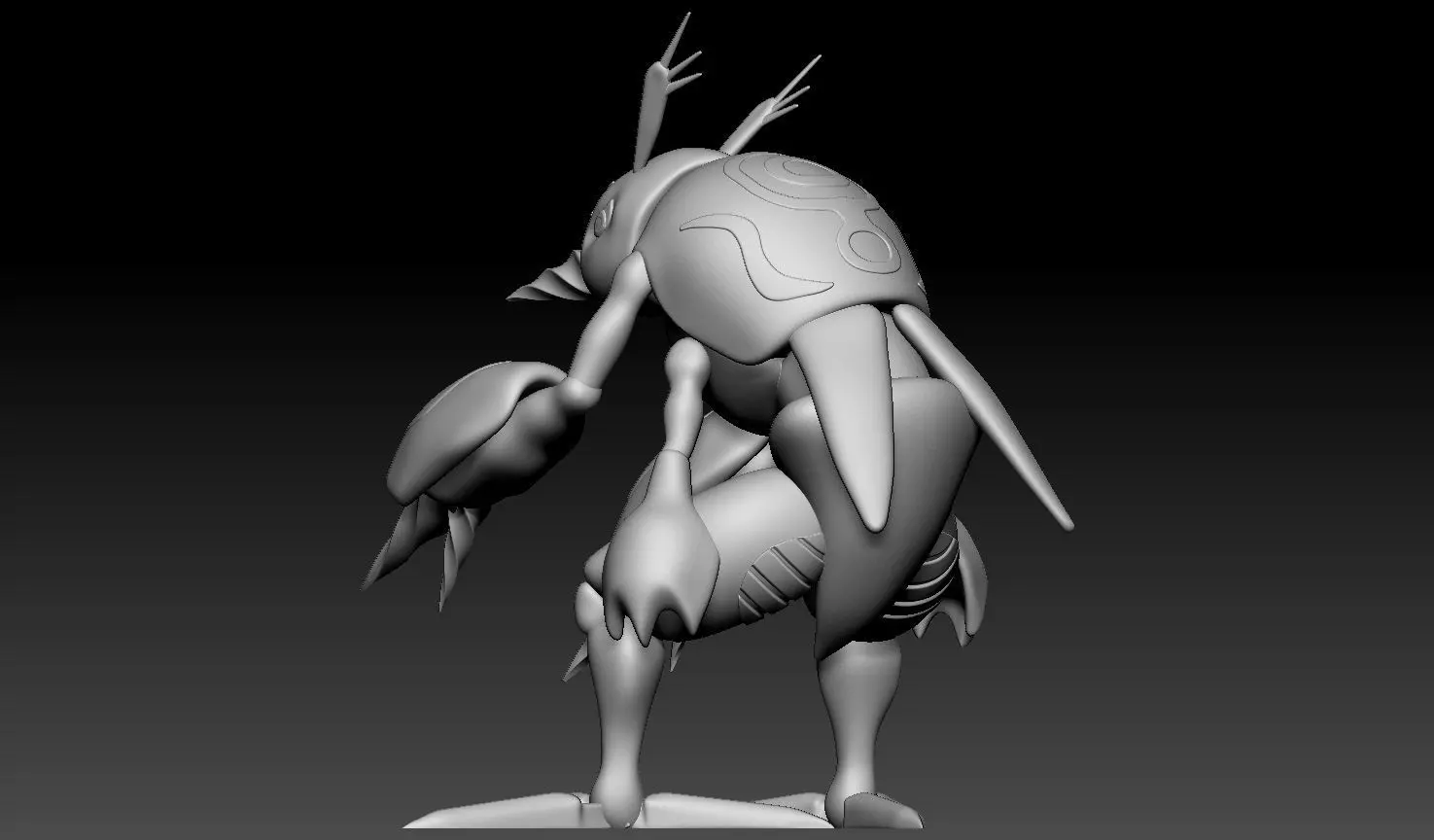 Submarimon Digmon Digimon Fanart 3D print model_17