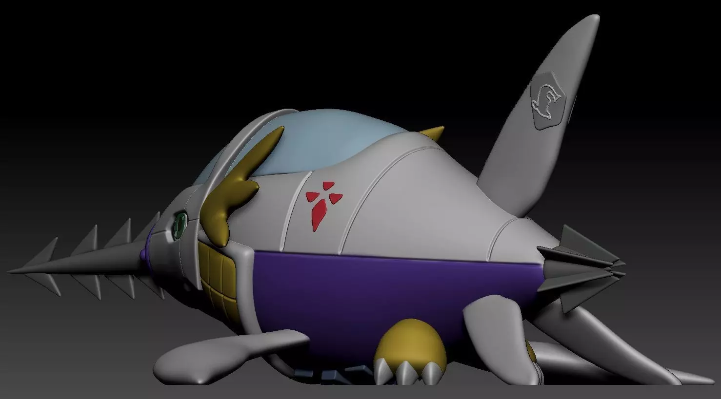 Submarimon Digmon Digimon Fanart 3D print model_14
