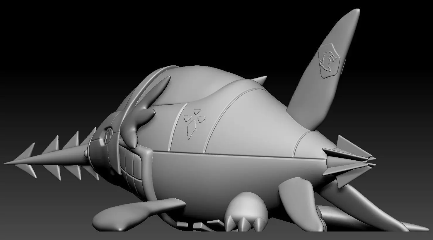 Submarimon Digmon Digimon Fanart 3D print model_16
