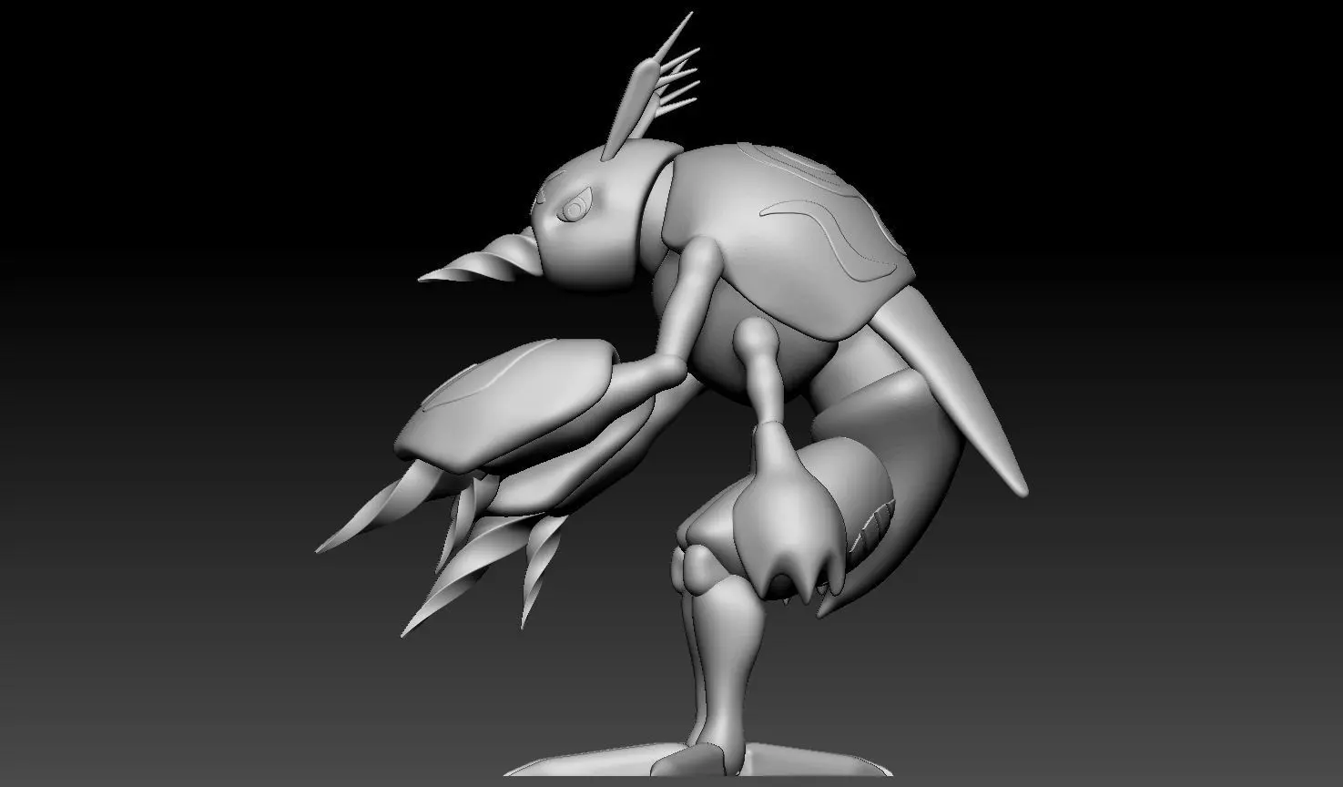 Submarimon Digmon Digimon Fanart 3D print model_13