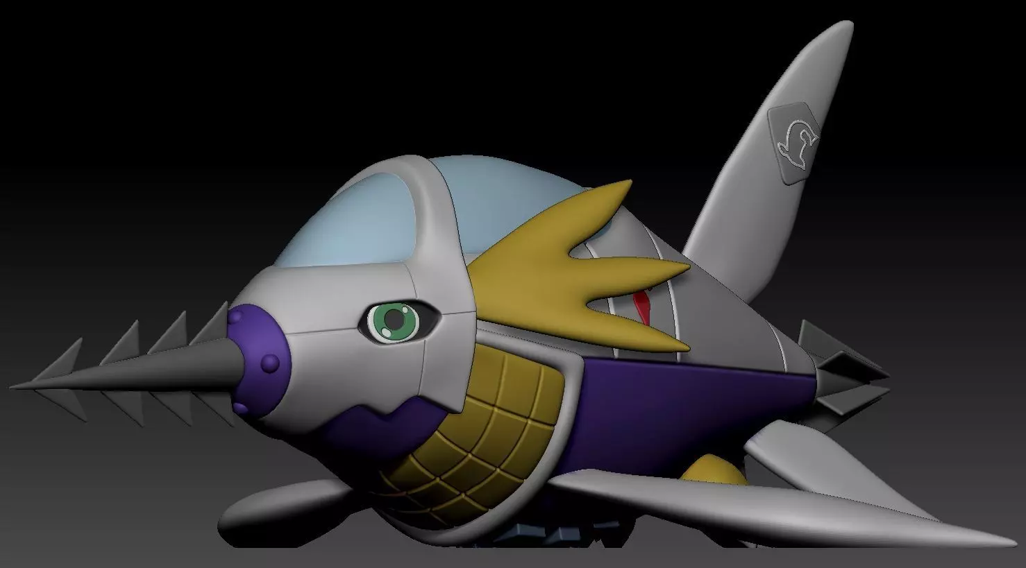 Submarimon Digmon Digimon Fanart 3D print model_7