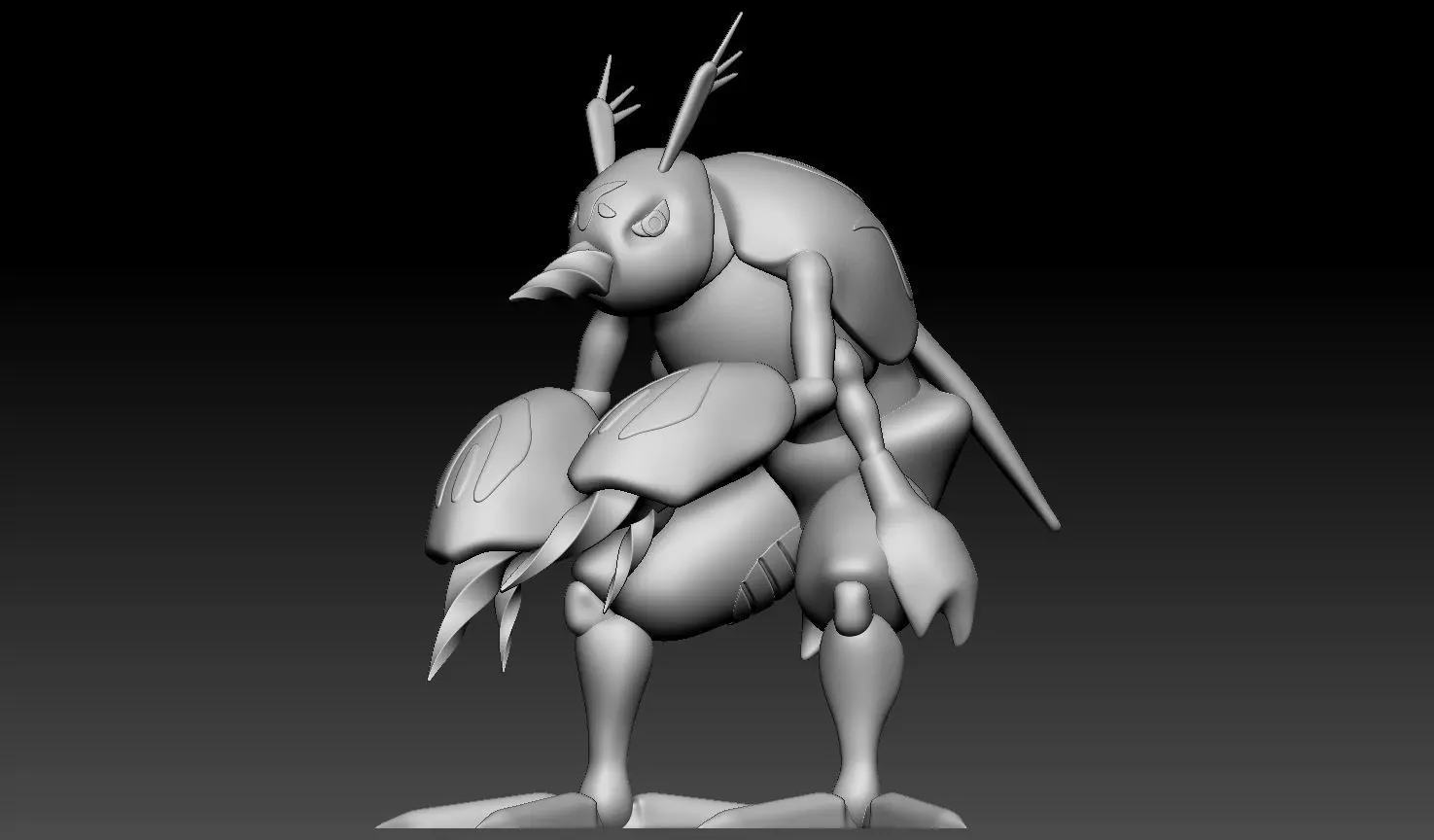 Submarimon Digmon Digimon Fanart 3D print model_10