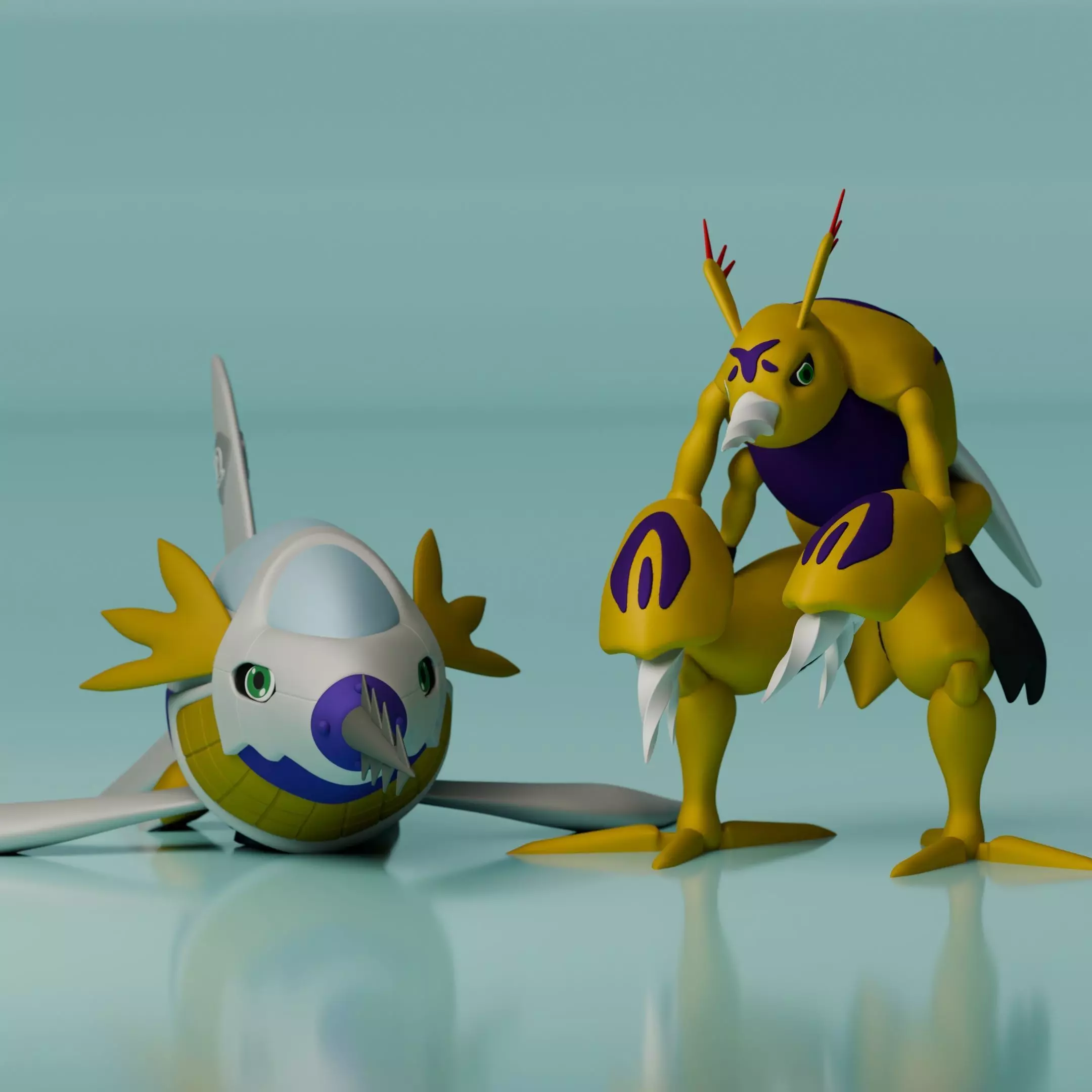 Submarimon Digmon Digimon Fanart 3D print model_0