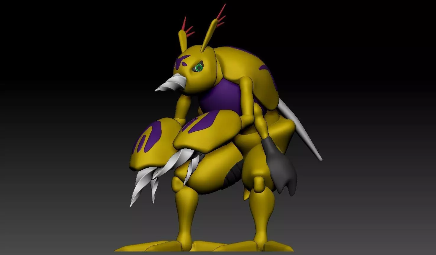 Submarimon Digmon Digimon Fanart 3D print model_8