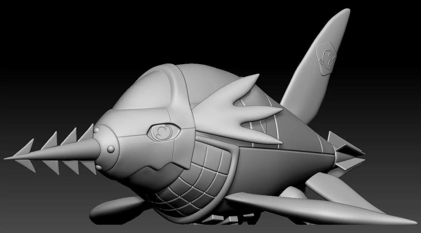 Submarimon Digmon Digimon Fanart 3D print model_9