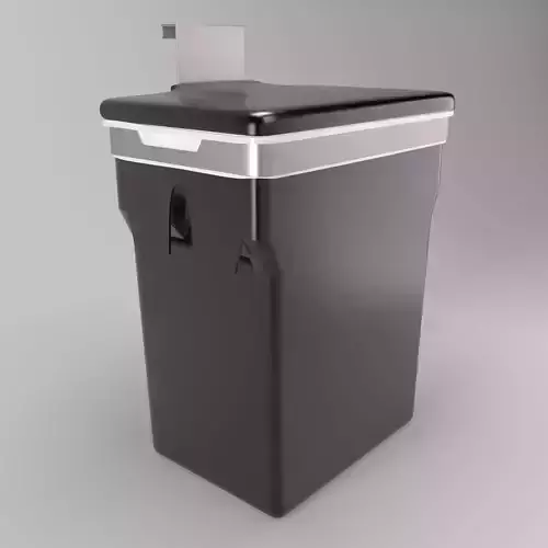 Trash Can 3D Model Realistic Prop LowPoly HighPoly FBX OBJ Blend