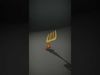 Ornate Gold Fork model pack Low-poly 3D model_2
