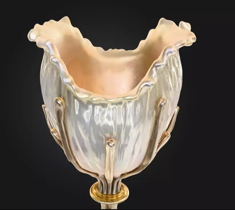 Pearlescent Chalice Ornamental Fantasy Low-poly 3D model_14
