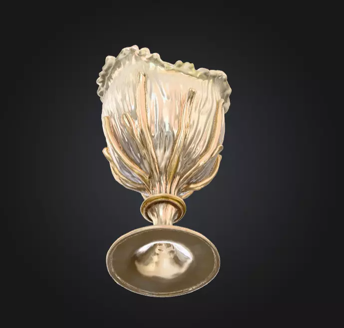 Pearlescent Chalice Ornamental Fantasy Low-poly 3D model_12