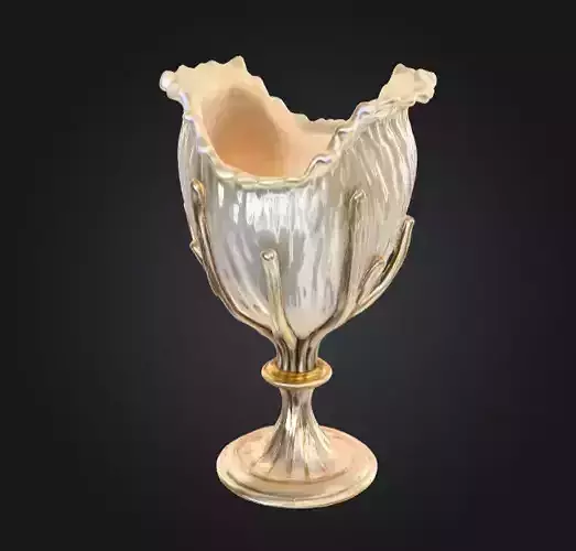 Pearlescent Chalice Ornamental Fantasy Low-poly 3D model