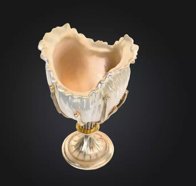 Pearlescent Chalice Ornamental Fantasy Low-poly 3D model_8