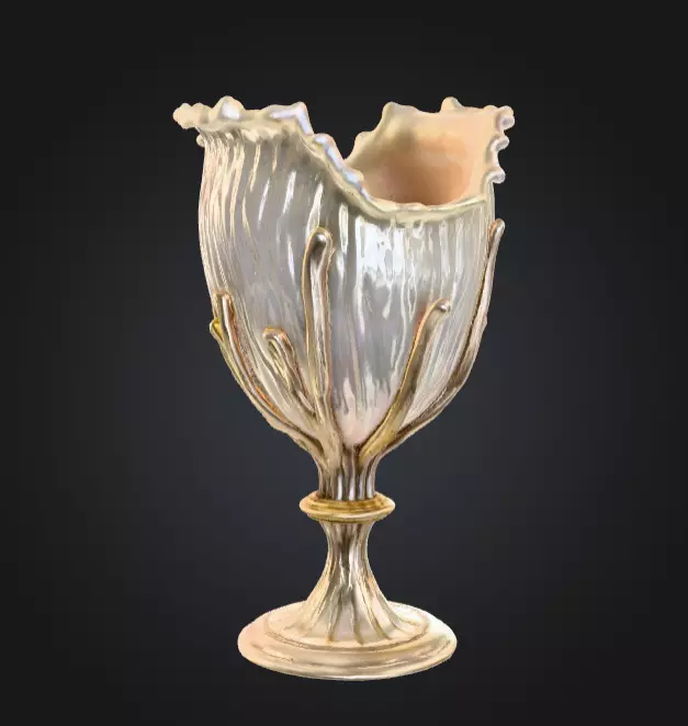 Pearlescent Chalice Ornamental Fantasy Low-poly 3D model_2