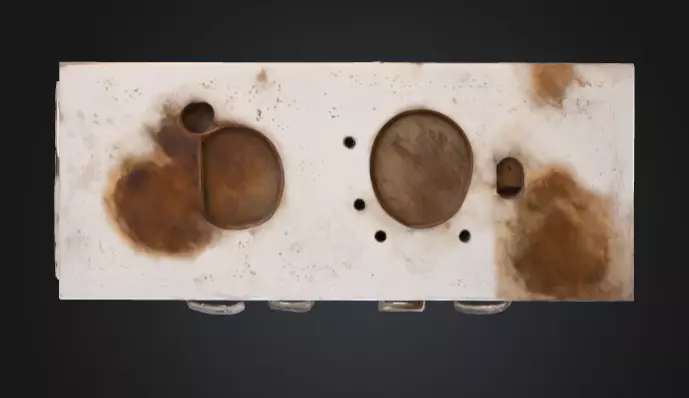 Rusty Old Cabinet Low-poly 3D model_12