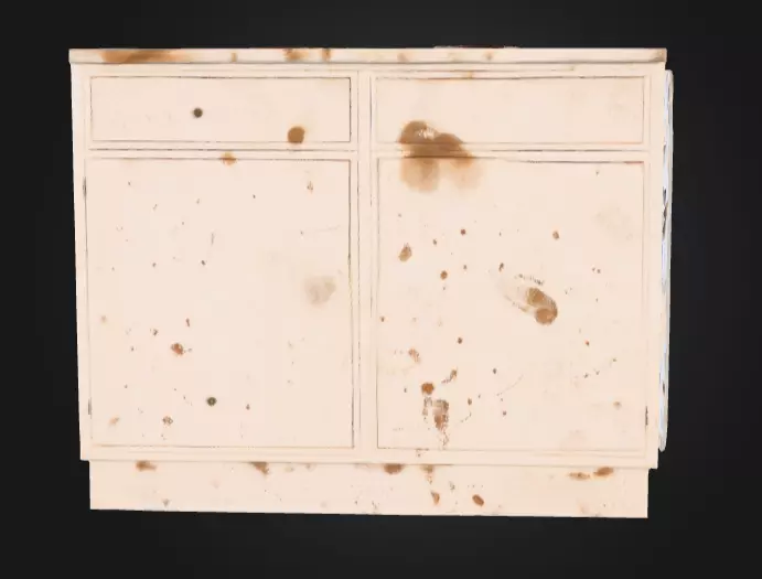 Rusty Old Cabinet Low-poly 3D model_5
