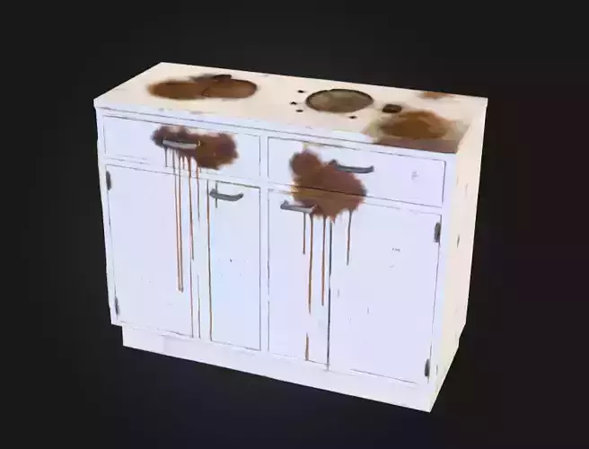 Rusty Old Cabinet Low-poly 3D model