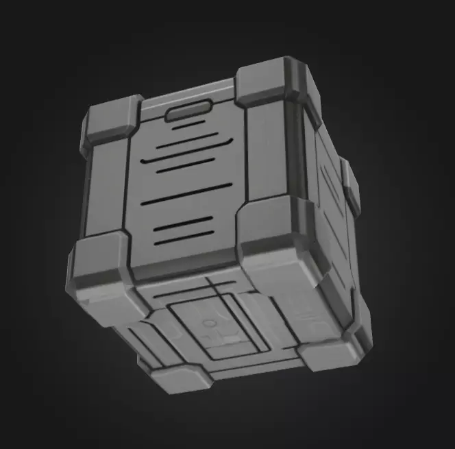 Mystery Tech Container Box Low-poly 3D model_10