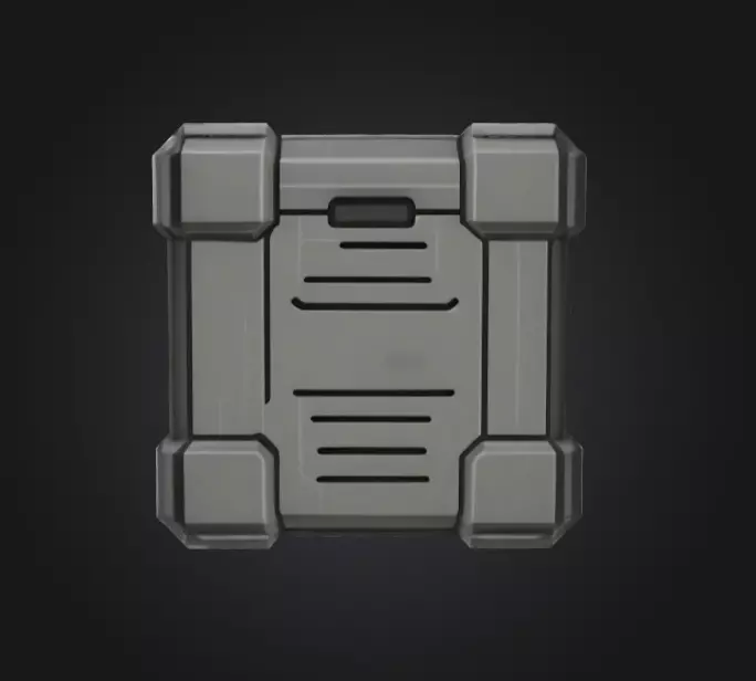 Mystery Tech Container Box Low-poly 3D model_5