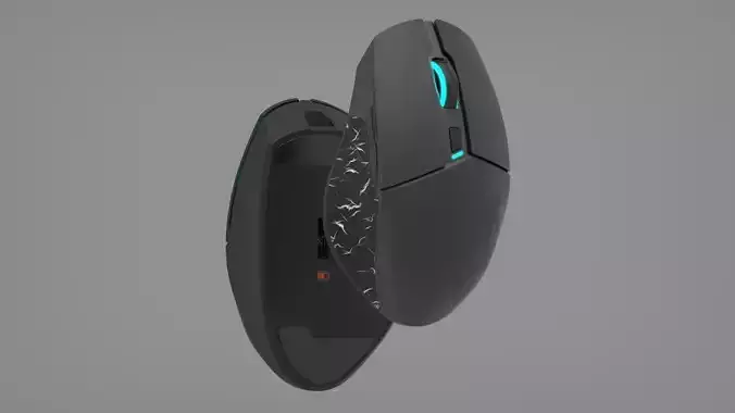 Gaming Mouse High Poly Manufacturing-Ready Model