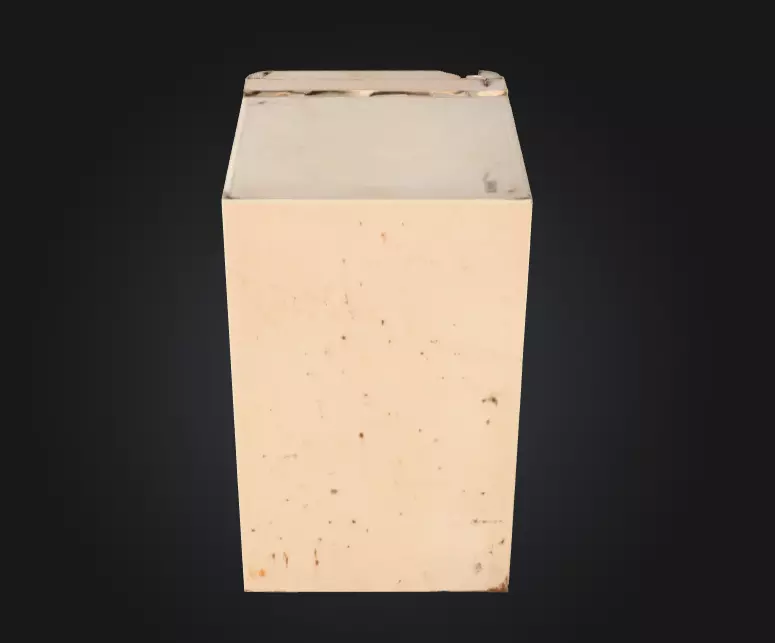 Rusty Fridge Low-poly 3D model_5