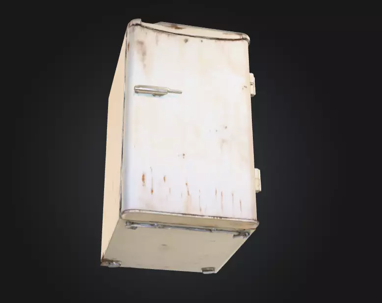 Rusty Fridge Low-poly 3D model_9