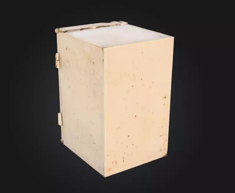 Rusty Fridge Low-poly 3D model_6