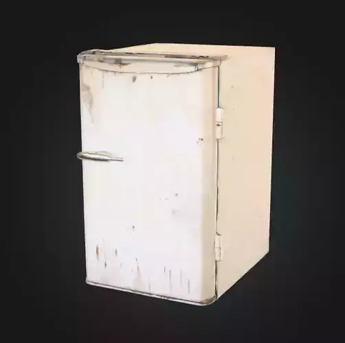 Rusty Fridge Low-poly 3D model