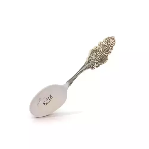 Ornate Silver Spoon model pack Low-poly 3D model