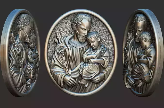 Saint Joseph - Sao Jose - Medal and Relief